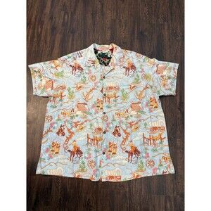 Moon Dog Shirt Co Men’s Shirt Sz 3XL Handmade Western Print Short Sleeve Austin